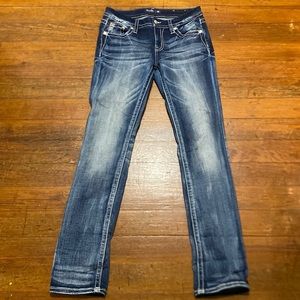 Miss Me Low-Rise Straight Leg Jeans #342N